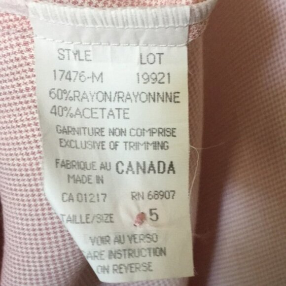 Vintage Le Château Pink Gingham A Line Mini Skirt Size 4 - Picture 7 of 8